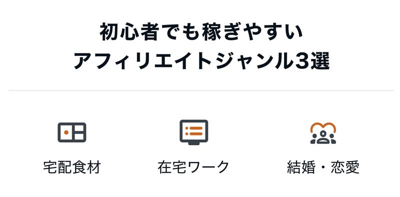 初心者でも稼ぎやすいアフィリエイトジャンルの画像